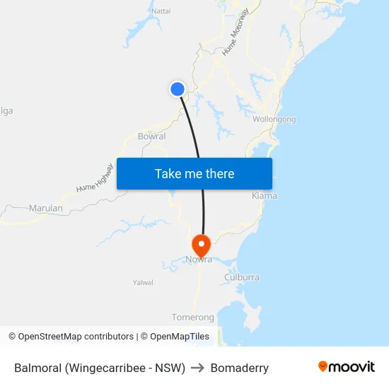 Balmoral (Wingecarribee - NSW) to Bomaderry map