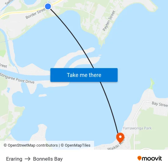 Eraring to Bonnells Bay map