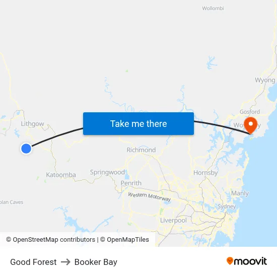 Good Forest to Booker Bay map