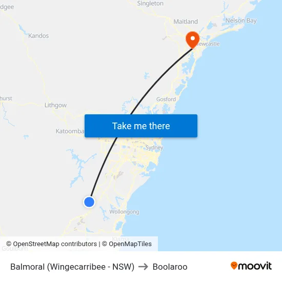 Balmoral (Wingecarribee - NSW) to Boolaroo map