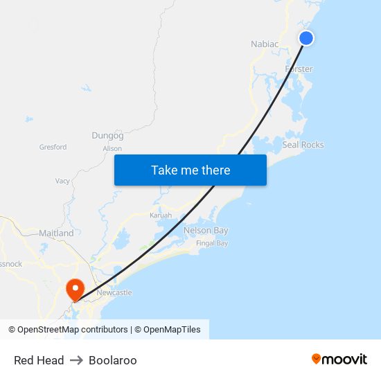 Red Head to Boolaroo map