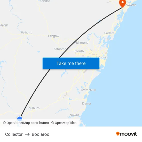 Collector to Boolaroo map