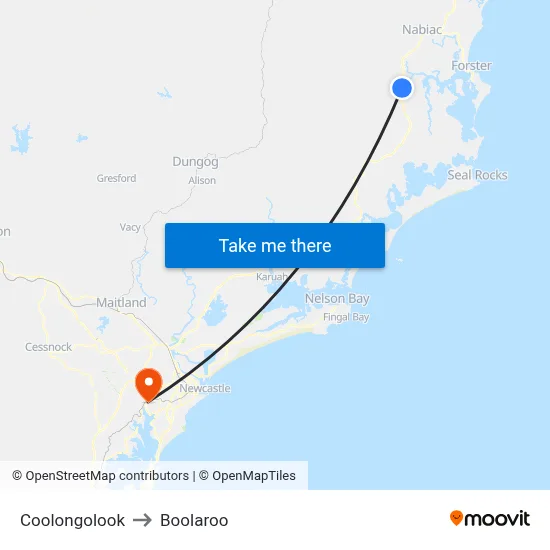 Coolongolook to Boolaroo map