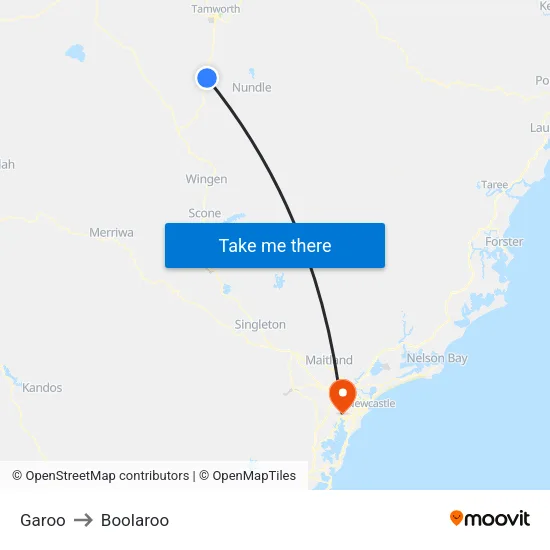 Garoo to Boolaroo map