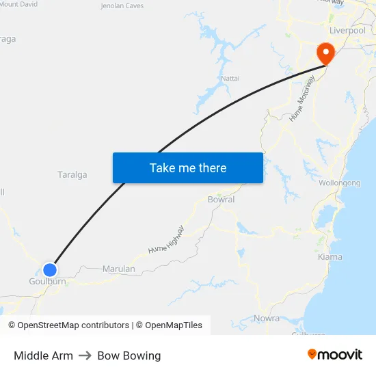 Middle Arm to Bow Bowing map