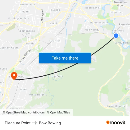 Pleasure Point to Bow Bowing map