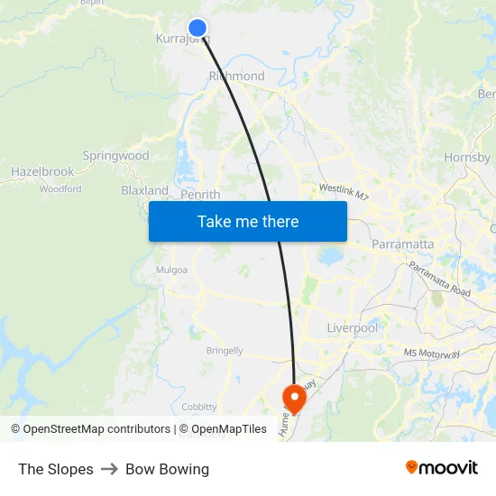 The Slopes to Bow Bowing map