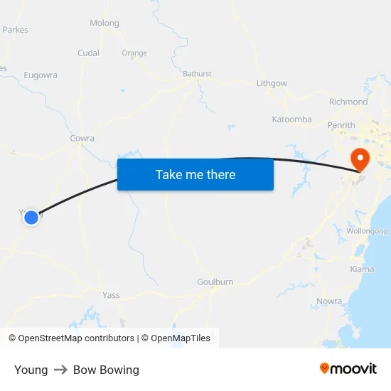 Young to Bow Bowing map