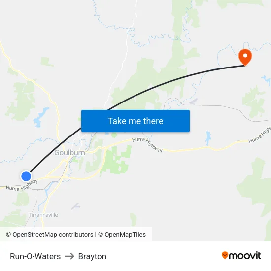 Run-O-Waters to Brayton map