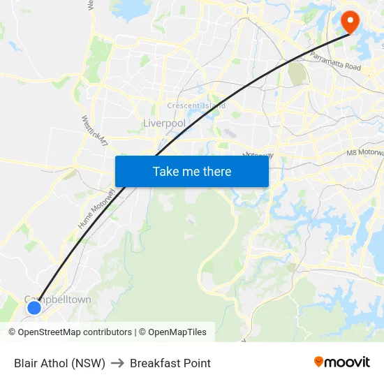 Blair Athol (NSW) to Breakfast Point map