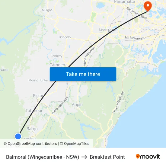 Balmoral (Wingecarribee - NSW) to Breakfast Point map