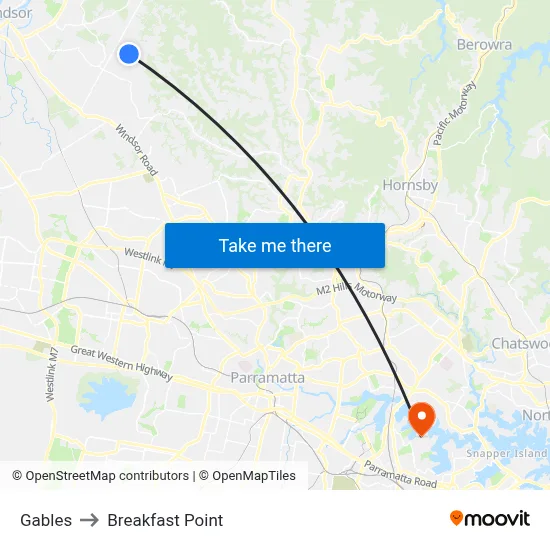 Gables to Breakfast Point map