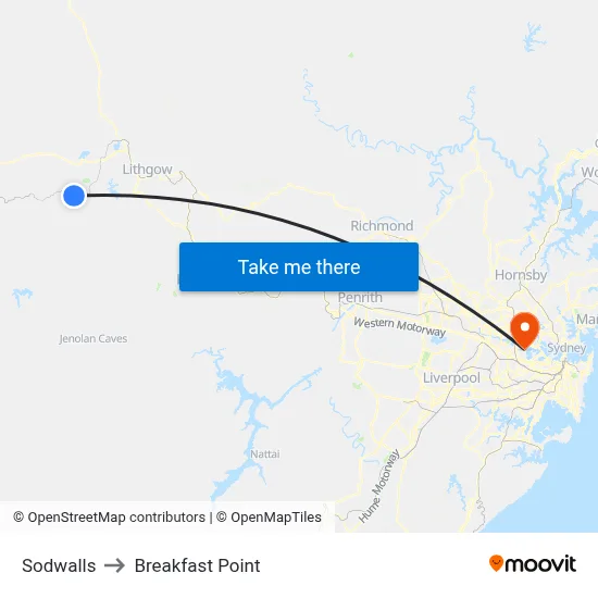 Sodwalls to Breakfast Point map