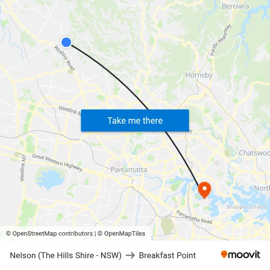 Nelson (The Hills Shire - NSW) to Breakfast Point map