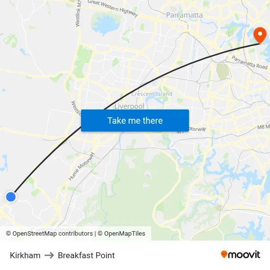 Kirkham to Breakfast Point map