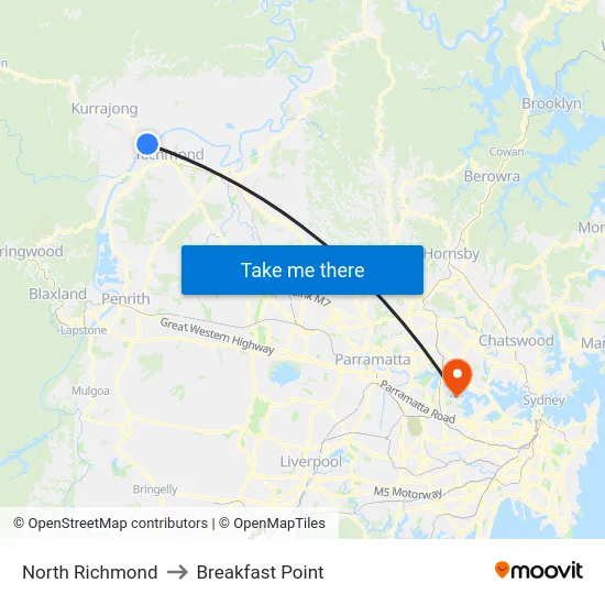 North Richmond to Breakfast Point map