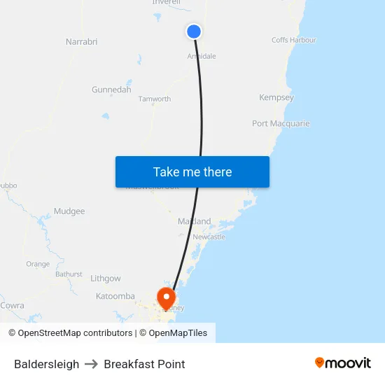 Baldersleigh to Breakfast Point map