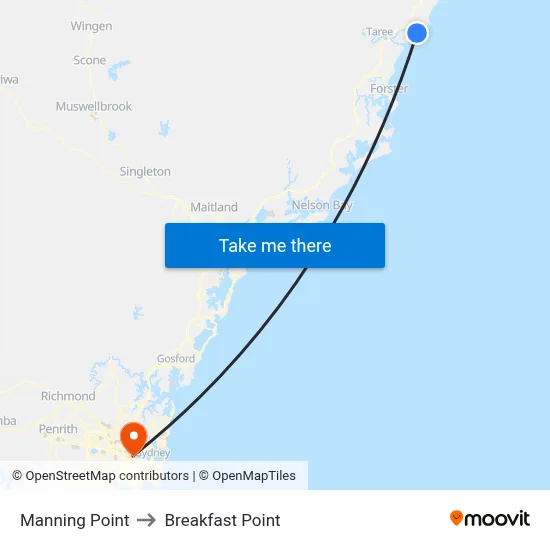 Manning Point to Breakfast Point map