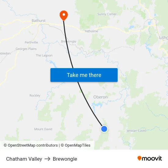 Chatham Valley to Brewongle map