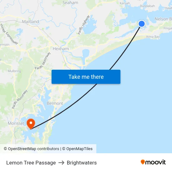 Lemon Tree Passage to Brightwaters map