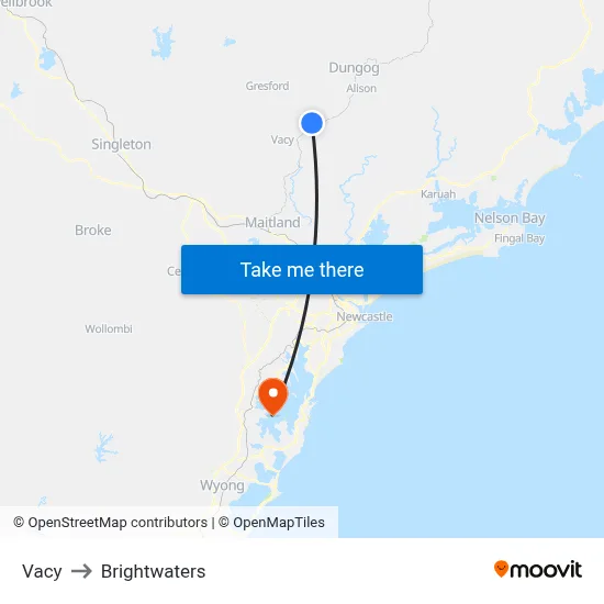 Vacy to Brightwaters map
