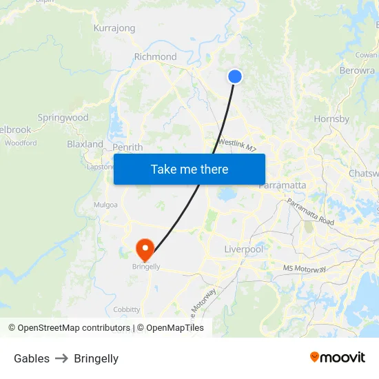 Gables to Bringelly map
