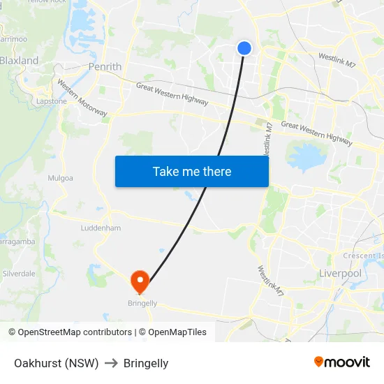 Oakhurst (NSW) to Bringelly map