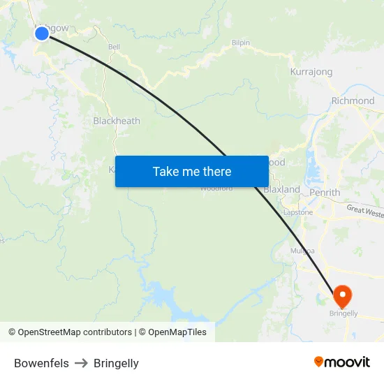 Bowenfels to Bringelly map