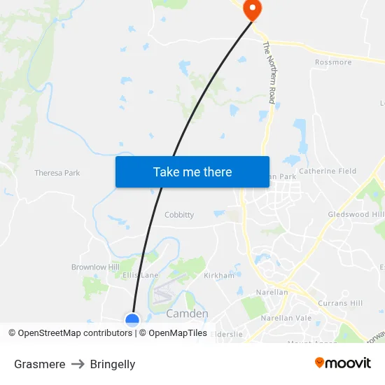 Grasmere to Bringelly map