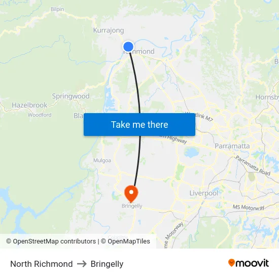 North Richmond to Bringelly map