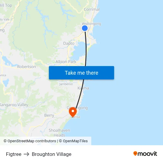 Figtree to Broughton Village map