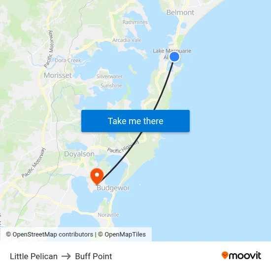 Little Pelican to Buff Point map