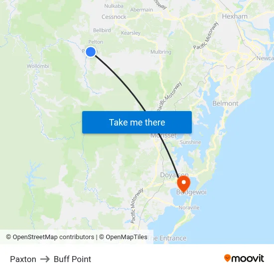 Paxton to Buff Point map