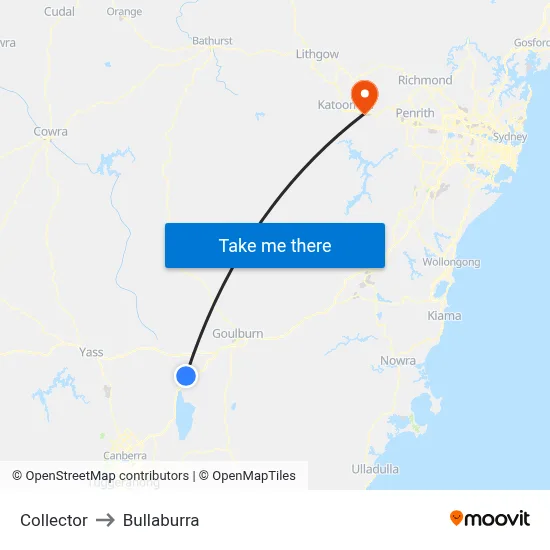 Collector to Bullaburra map