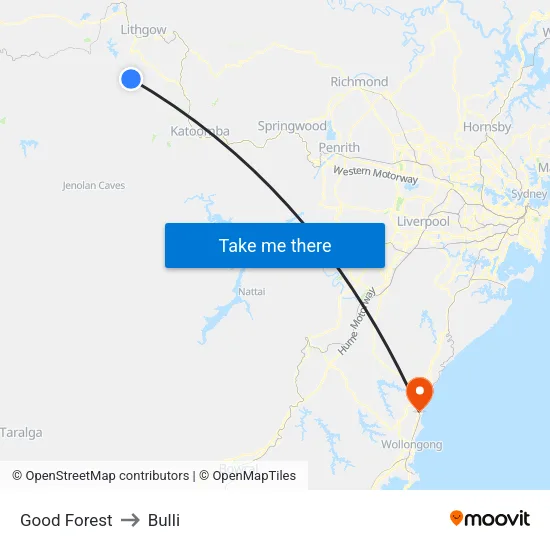 Good Forest to Bulli map