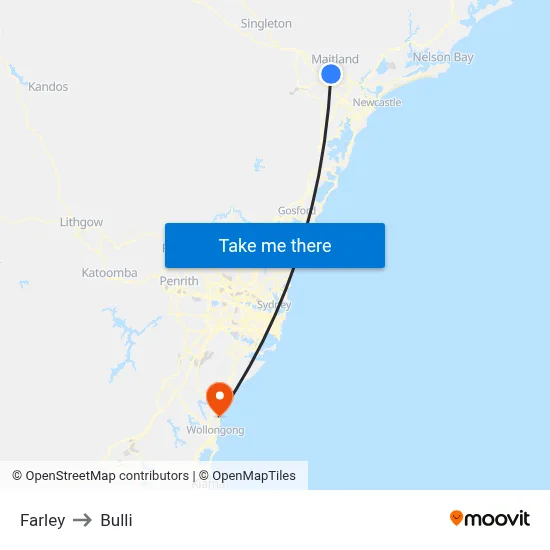 Farley to Bulli map