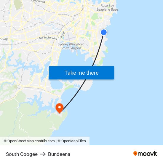 South Coogee to Bundeena map