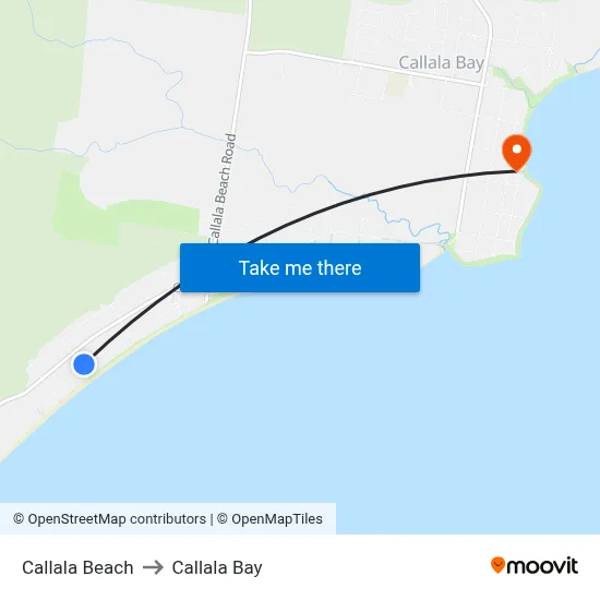 Callala Beach to Callala Bay map