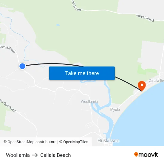 Woollamia to Callala Beach map