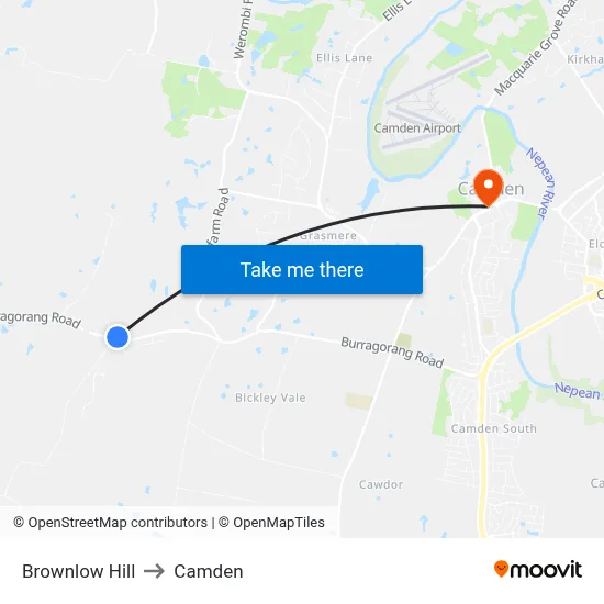 Brownlow Hill to Camden map