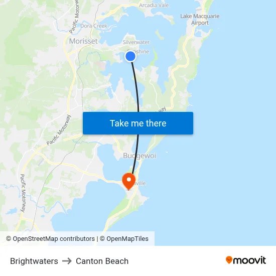 Brightwaters to Canton Beach map