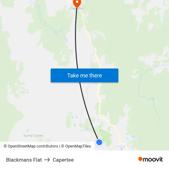 Blackmans Flat to Capertee map