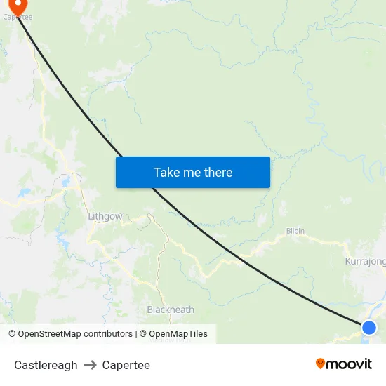 Castlereagh to Capertee map