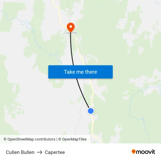 Cullen Bullen to Capertee map
