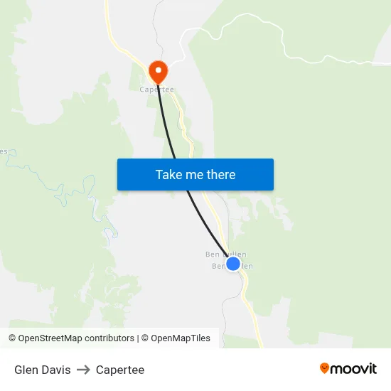 Glen Davis to Capertee map