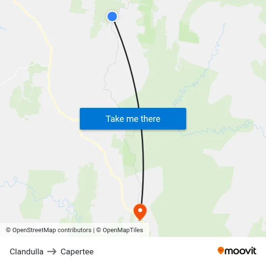 Clandulla to Capertee map