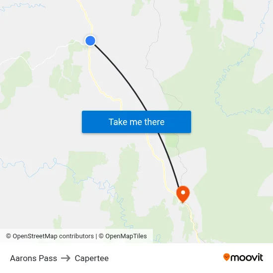 Aarons Pass to Capertee map