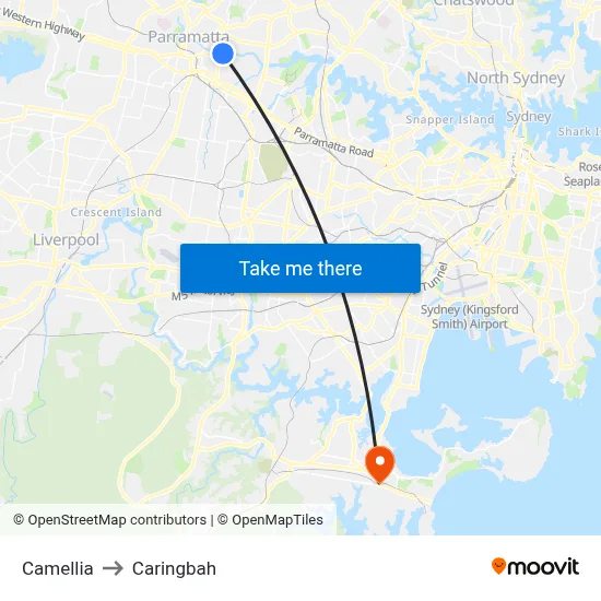 Camellia to Caringbah map