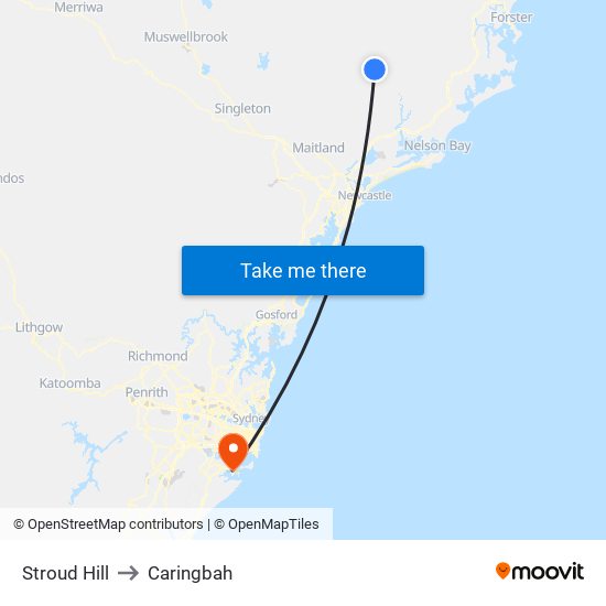 Stroud Hill to Caringbah map