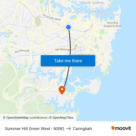 Summer Hill (Inner West - NSW) to Caringbah map